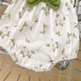 thumbnail image 7 of Baby Girl Onesies Girls Summer Sleeveless Romper with Hat Baby Girl Romper Green 0-3 Months, 7 of 7
