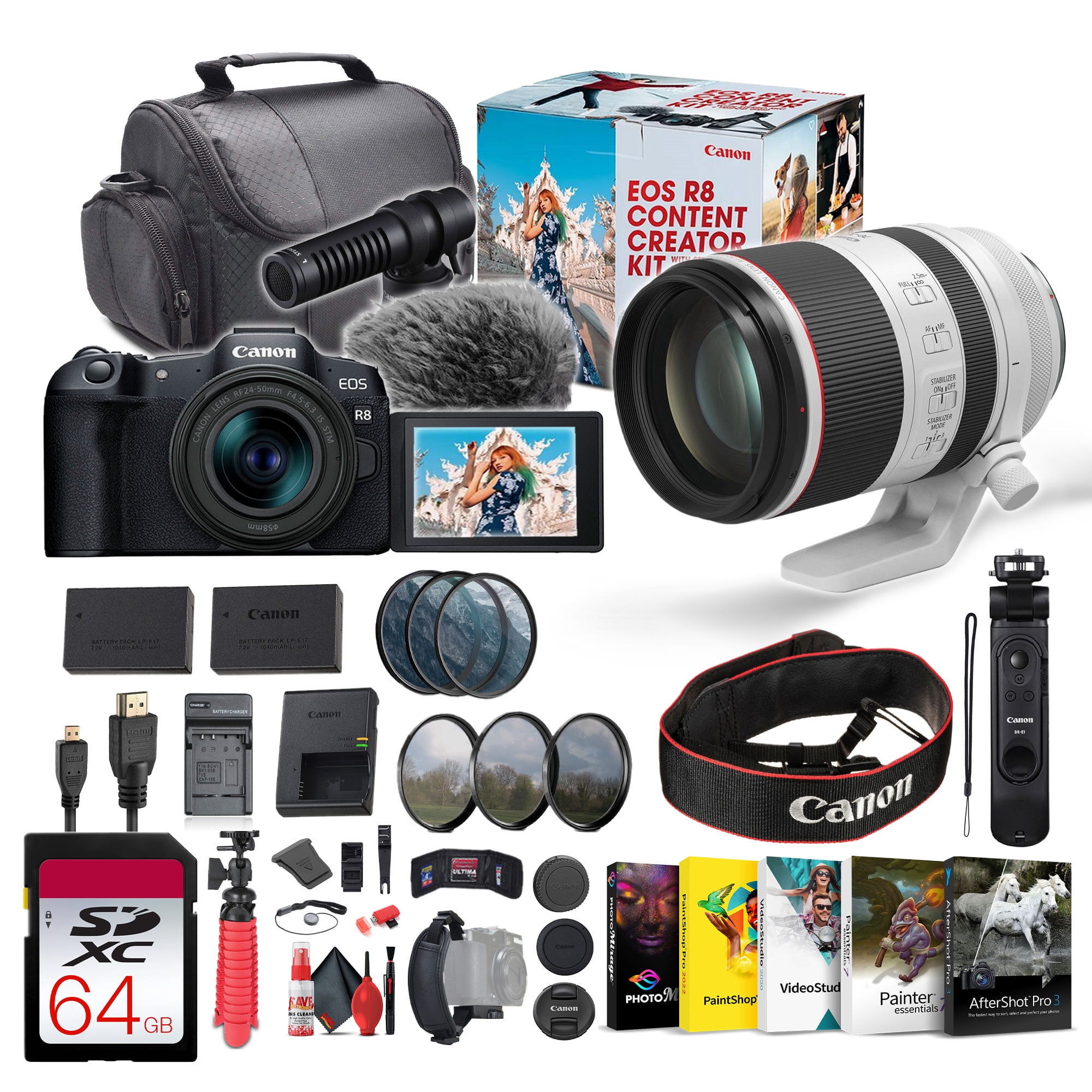 Canon EOS 90D Camera W/ 18-135mm and Canon EF-S 55-250mm Lenses