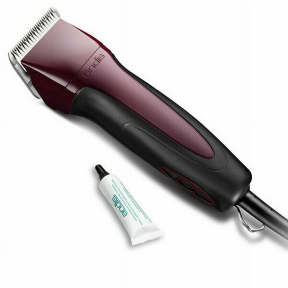 Excel Professional Adjustable 5 Speed Grooming Clippers With Detachable Blades (Burgundy)