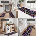 thumbnail image 5 of Purple Mushroom Black Pattern Kitchen Rugs Sets Of 3,Kitchen Runner Rugs Non Skid Washable,Decorative Kitchen Floor Mats for Kitchen,Sink,Laundry,17"x30"+ 17"x47" + 17"x59", 5 of 6