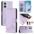 thumbnail image 2 of Motorola Edge 50 Fusion Case ,Cat PU Leather Crossbody Lanyard Strap RFID Magnetic Wallet Compatible with Motorola Edge 50 Fusion Cover, 2 of 5