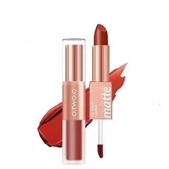 O.TWO.O 2-in-1 Matte Lipgloss - L04-Red Pear, Medium – Long-Lasting, Lightweight Velvet Texture