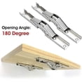 thumbnail image 5 of Bisagras plegables de 90 grados para puerta de acero inoxidable, invisibles, con 16 tornillos, para armario de cocina, 4 unidades, 5 of 5