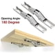 thumbnail image 5 of Bisagras plegables de 90 grados para puerta de acero inoxidable, invisibles, con 16 tornillos, para armario de cocina, 4 unidades, 5 of 5