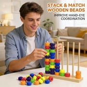 Color Matching Stacking Puzzle Game, Color Stack Challenge Game, Stack Challenge Ring Stack Puzzle for Family Game