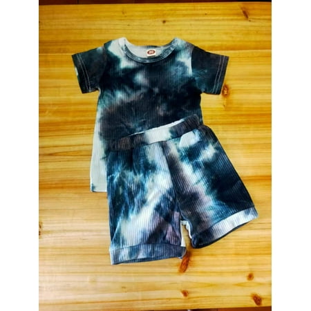 

Puloru Boy s Girl s Summer Outfits Sets Tie Dye T-shirt and Short Pant Sets