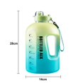 thumbnail image 2 of Botella de agua de gran capacidad Ehuebsd taza con marcador de tiempo transparente gris, 2 of 9