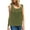 Army Green, variant on Heisall Womens Casual Tops Round Neck Sleeveless Solid Color Tshirts