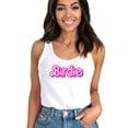 thumbnail image 2 of Pink Birdie Trendy Racerback for Women and Teens Girly Golf Tank Top Racerback White Tank Top XX-Large, 2 of 5