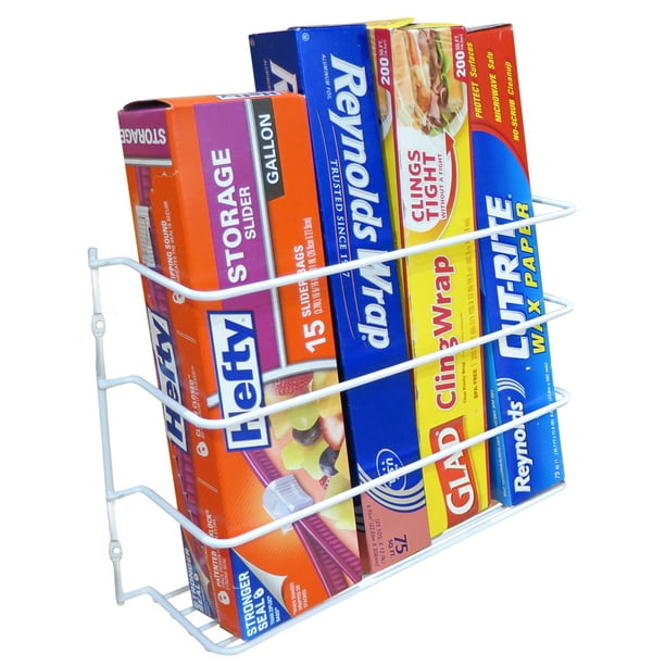 Evelots Wrap Organizer RackDoor/Wall MountPlastic/Foil/Wax Paper
