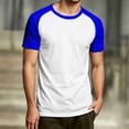 thumbnail image 2 of NinXxx Men's Fashion Casual Short Sleeve Raglan Top Blue XS, 2 of 5