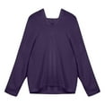thumbnail image 5 of pxiakgy long sleeves size solid tops color hood large sweater fashion women loose sweater purple m, 5 of 8