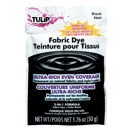 Tulip Black Permanent Fabric Dye, 1 Each