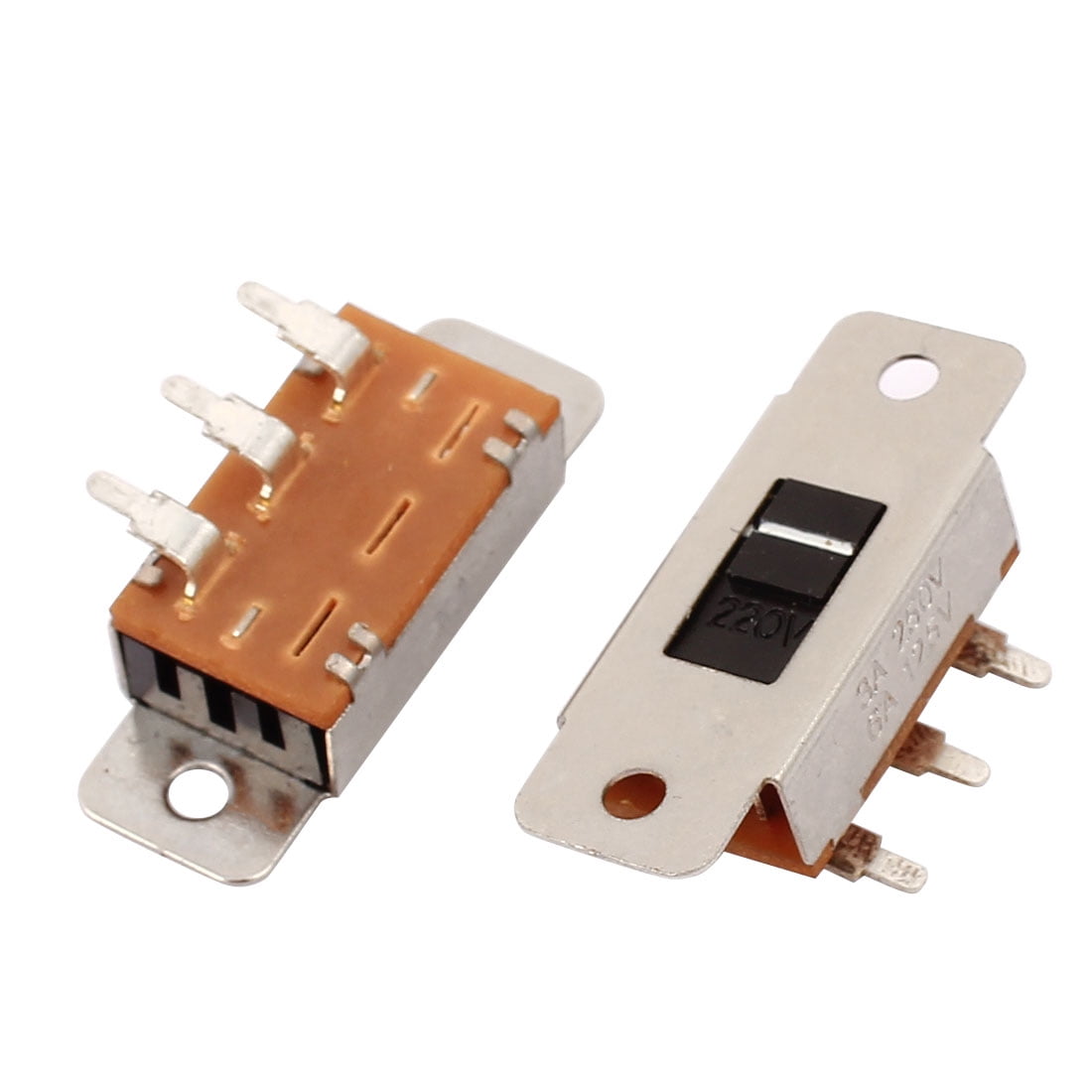 5pcs AC 110V to 220V 3 Terminals SPDT Voltage Selector Slide Switch