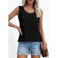 thumbnail image 3 of PRETTYGARDEN Womens Crochet Tank Tops Summer Spring Boho Sleeveless Cute Knit Sweater Vest Trendy Beach Vacation Clothes, 3 of 11