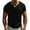 Black, variant on Men Lightweight Button Down V-Neck T-Shirts Summer Casual&Outdoor Dressy Tops Multiple Colors Summer