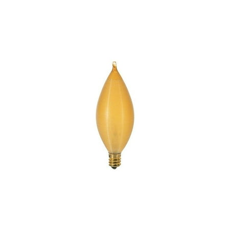

satco 25c11/a incandescent decorative light 25w e12 c11 spun amber bulb [pack of 12]