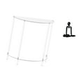 thumbnail image 5 of 2 Pieces Acrylic Nightstand End Table Abstract Sculpture Clear Material Modern Living Room Bedroom Office Decor, 5 of 8