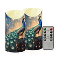 thumbnail image 6 of Wobogo Starry Peacock Flameless Candles with Remote Battery Operated Flickering LED Candles with Timer 2/4/6/8H Small Size, 6 of 8