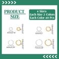 320Pcs 8 Styles 304 Stainless Steel Open Jump Rings Mixed Color 4~7x0 ...