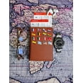 thumbnail image 3 of Portapasaporte Macassar Color Café con Kit de 193 Pines de Banderas, 3 of 7