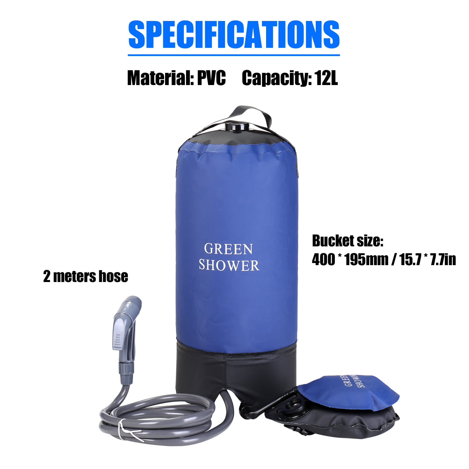 Details about   PVC Pressure Shower & Foot Pump Portable Outdoor Inflatable Shower Hose Nozzle 