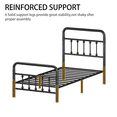 thumbnail image 2 of Jopath Twin Size Metal Bed Frame, Platform Bed with Headboard Structurally Stable Under Bed Storage for Teens Adults Black, 2 of 6