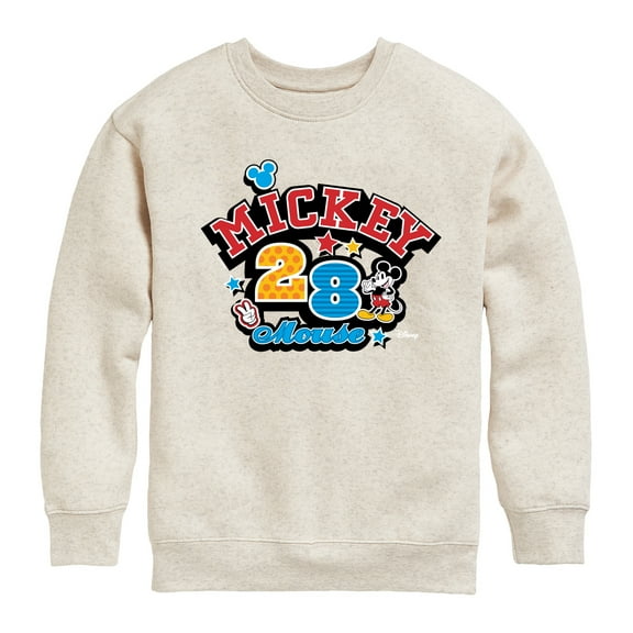 Disney - Mickey Mouse Pattern Collage - Youth Crewneck Fleece Sweatshirt