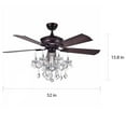 thumbnail image 3 of Havorand 52-inch 5-Blade Ceiling Fan Crystal Chandelier, 3 of 7