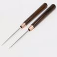 thumbnail image 1 of 2 Pcs Solid Wood Handle Drillable awl leather Awl Leather Craft Cloth Professional Stitching Sewing Repair Tools, 1 of 7