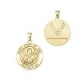 thumbnail image 2 of PicturesOnGold.com Saint Joan of Arc Doubledside AIR Force Religious Medal 3/4 inch Solid 14K Yellow Gold, 2 of 4