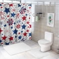thumbnail image 7 of Shiartex American Flag Shower Curtain, 4th of July Shower Curtain, Independence Patriotic Day Shower Curtains for Bathroom, Blue Red Stars Waterproof Fabric Shower Curtain with Hooks White, 7 of 7