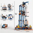 thumbnail image 3 of Kit de construcción de cohete modelo kececo de 1065 piezas, transbordador espacial, 3 of 6