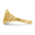 thumbnail image 4 of Solid 14k Yellow Gold Filigree Engravable Monogram Signet Ring Band Size 9, 4 of 6