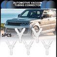 thumbnail image 2 of Automotive Vacuum Tubing Connector, 1/8" Car Y Shaped 3 Way Vacuum Line Fittings Plastic Translucent, 5 Pcs, 2 of 7