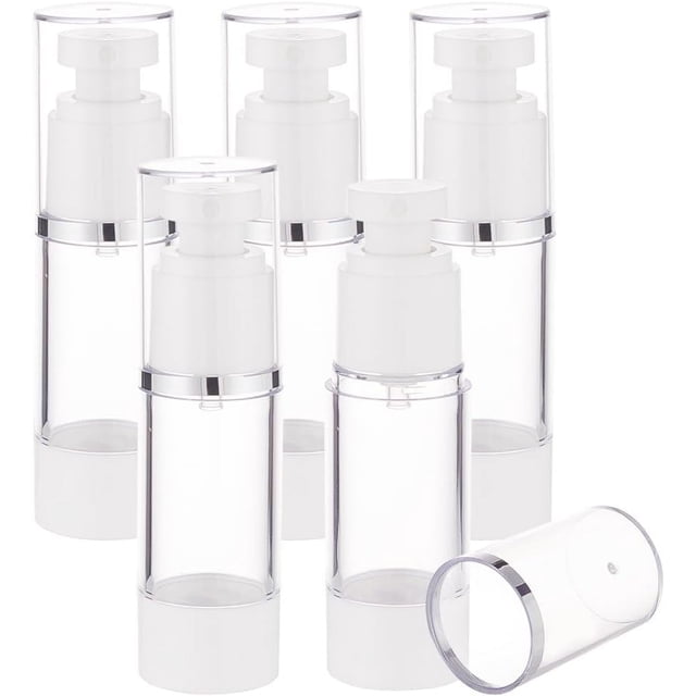 5 botellas de spray sin aire de 30 ml/1,01 fl., rellenables, de plástico, vacías.