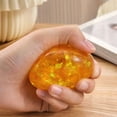 thumbnail image 2 of Maltose Glitter Aurora Stress Relief Squeeze Ball, Slow‑Rising Squishy Fidget Toy with Iridescent Confetti, Soft Sensory Hand Toy for Adults,Orange, 2 of 2