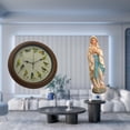 thumbnail image 2 of Reloj de Pared Decorativo Estatua Religiosa con Material Resina Vidrio Función de Alarma Arte Colgante Adecuado para Jardín Habitación Infantil, 2 of 7