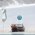 thumbnail image 6 of Round Metal Sign Pool Zone Beach Tin Sign Vintage Swimming Pool Sign for Home Wall Art Decoration Outdoor Decor 12inch, 6 of 7