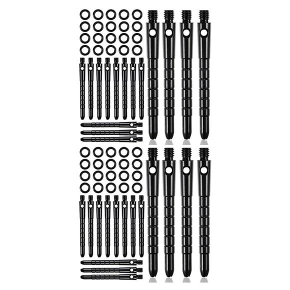 Decodeary Black Professional Grade Pro Grip Darts Stems Durable And Lightweight Made With Aluminum Alloy 2Set