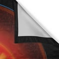thumbnail image 3 of Ambesonne Earth Kitchen Curtains, Hot Burning Earth Core, 55"x39", Orange Black Blue, 3 of 3
