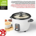 thumbnail image 4 of Starfrit 6-Cup Rice Cooker, Non-Stick PFAS-Free Ceramic Pot, Cook & Keep Warm Functions, Steam Basket, Lid Included, 300W, Easy Cleanup,, 4 of 8