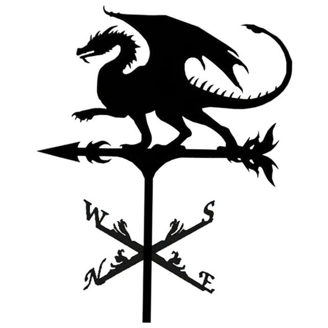 DOLITY Weather Vane, Iron Retro Farm Scene Garden Stake Weather Vane