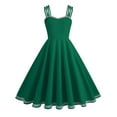 thumbnail image 2 of Njagoc3 Womens Sleeveless Square Neck Fit & Flare Dress, A - Line Formal Gown, Retro Party & Dance Wear, 2 of 6