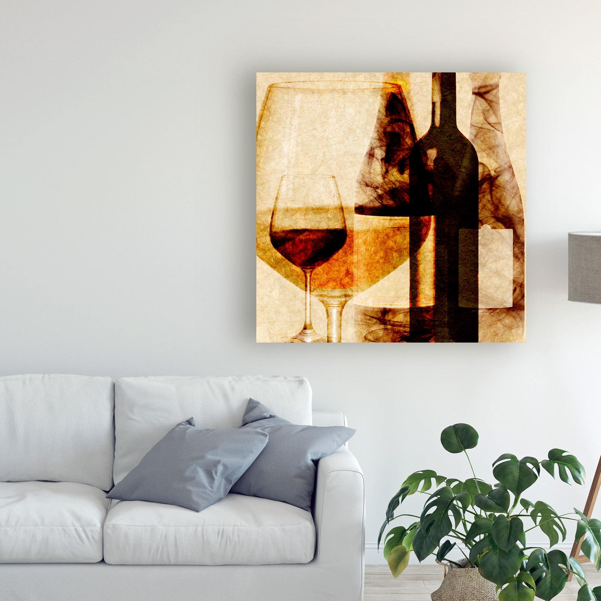 Trademark Fine Art 'Smokey Wine I' Canvas Art by Alonzo Saunders