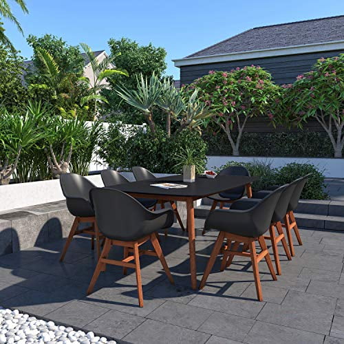 Amazonia Vernon 9Piece Outdoor Rectangular Dining Table Set