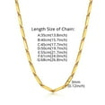 thumbnail image 2 of Trendy Jewelry Set 14K Yellow Gold 3mm Link Chain Necklace Bracelet Sets For Men Fashion Party Jewelry Gift, 2 of 7