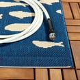 thumbnail image 4 of Safavieh Courtyard Victoria Fishes Indoor/Outdoor Area Rug, Navy/Beige, 6'7" x 9'6", 4 of 10