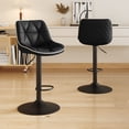 thumbnail image 6 of Set of 2 Adjustable Swivel Bar Stools in Modern Design with Comfortable Upholstered Seat and Durable Metal Frame, 6 of 8