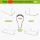 thumbnail image 4 of Never Rust Stainless Steel Shower Curtain Hooks Rings for Bathroom Shower Rod, Set of 12, Brushed Nickel, 4 of 5